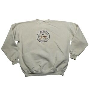 Vintage Oarsman Sweatshirt Mens XL White North Country Canoe Crewneck Fleece